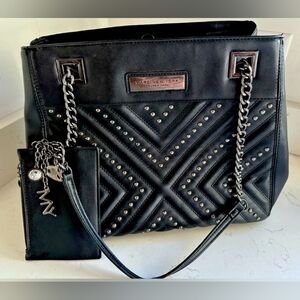 2 in 1 Marc New York and Andrew Mark Black Studded Leather Purse